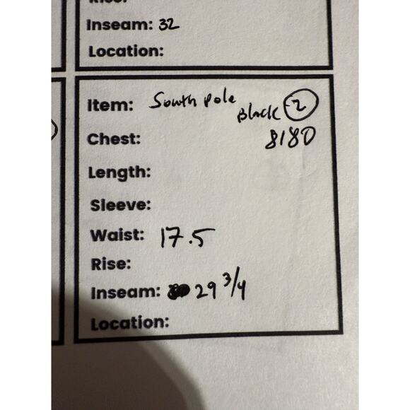 Southpole 8180 Straight Leg Denim Jean Pants Skater Hip Hop Y2K Black Men 34 EUC - Picture 3 of 9